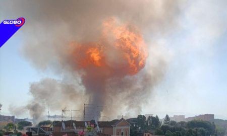 Esplosione distributore di benzina Roma